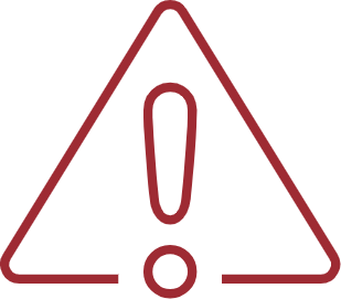 Red caution sign